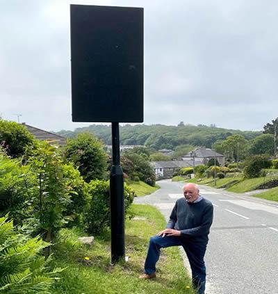 Budock Water Speed Warning Sign